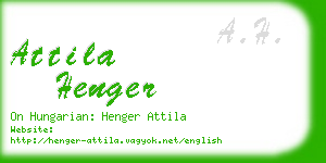 attila henger business card